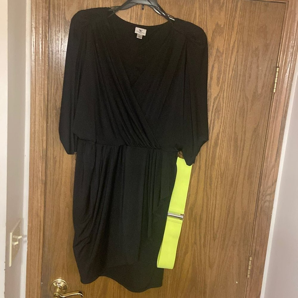 1X black short dress